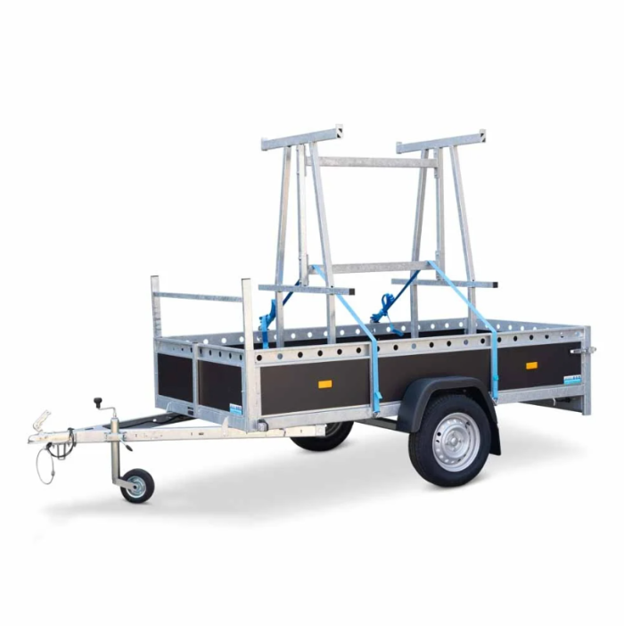 Bakwagen met steigerbok 250 cm – VDM aanhanger 251 × 126 cm